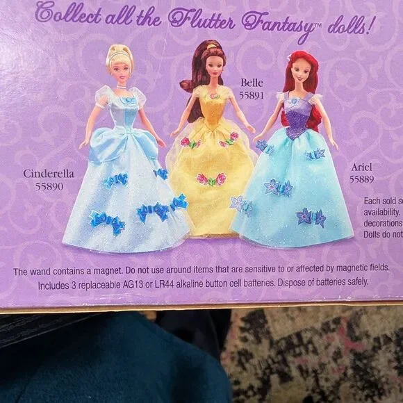 Vintage Authentic Mattel 2002 Disney Princess Flutter Fantasy Belle Doll - Picture 10 of 10